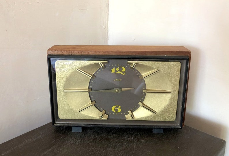 Soviet Clock Majak Vintage Soviet Mechanical Desk Clock Etsy