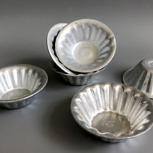 Vintage Aluminum Baking Mold Cake mold Set 6 pcs form baking muffin Bakeware Cookies Tin mold Flower Shape Baking Molds, Biscuit mold