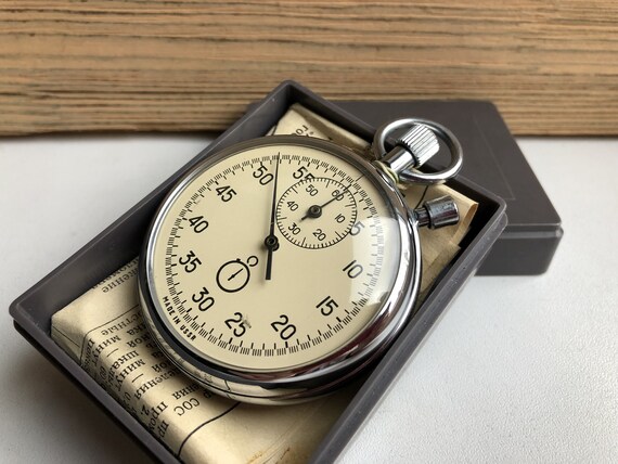 Vintage Stopwatch Agat Soviet Stopwatch Working in bo… - Gem