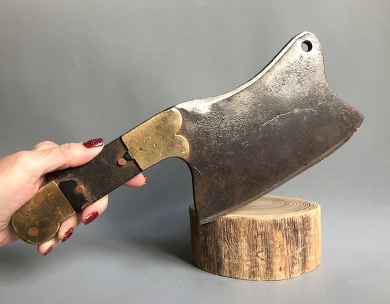 Vintage Kitchen Axe Hand Forged Meat Cleaver Heavy Kitchen Cleaver Large  Meat Knife Butcher's Knife Chopper 