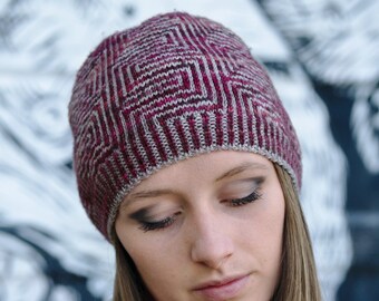 Hermes stranded colourwork Hat PDF knitting pattern (instructions)