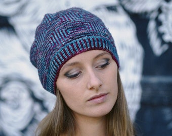 Circe stranded colourwork Hat PDF knitting pattern (instructions)