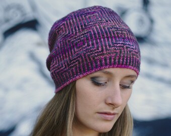 Hecate stranded colourwork Hat PDF knitting pattern (instructions)