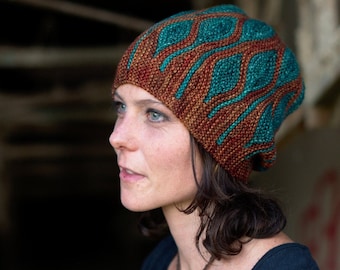 Toph slouchy beanie Hat PDF knitting pattern (instructions)