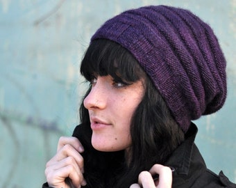 Alveare slouchy Hat PDF knitting pattern (instructions)