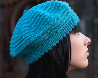 Ridgeway beret+beanie PDF knitting pattern (instructions)