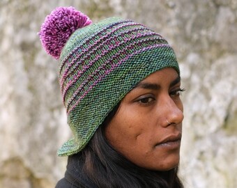 Foggy beanie/bonnet Hat PDF knitting pattern (instructions)