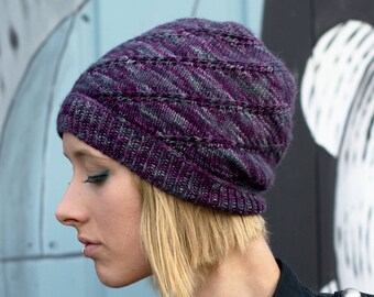 Mulinello slouchy Hat PDF knitting pattern (instructions)