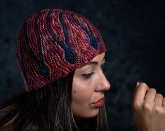 Oscillare beanie PDF knitting pattern (instructions)