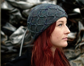 Filigree Beanie Hat PDF knitting pattern (instructions)