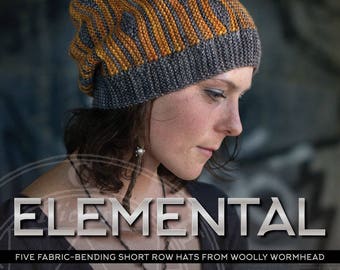 Elemental - 5 Hat designs - eBook PDF knitting patterns (instructions)