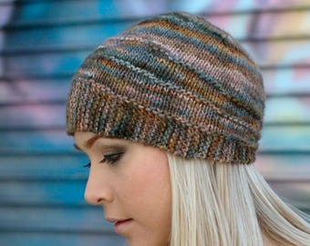 Quoin cloche style Hat PDF knitting pattern (instructions)