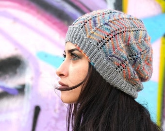 Rachis Slouch Hat PDF knitting pattern (instructions)