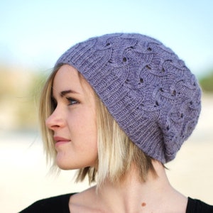 QL Slouch Hat PDF knitting pattern instructions image 1