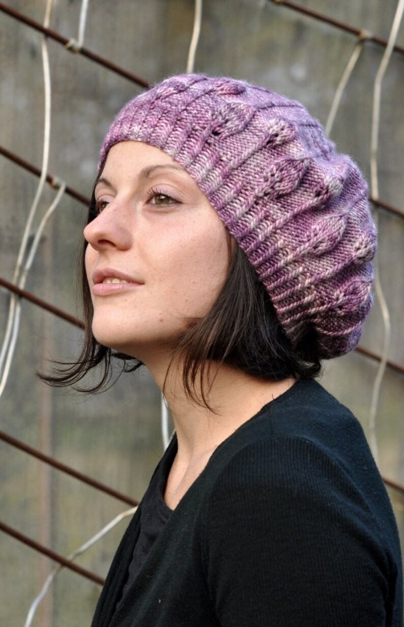 Limpetiole beret PDF knitting pattern instructions image 1