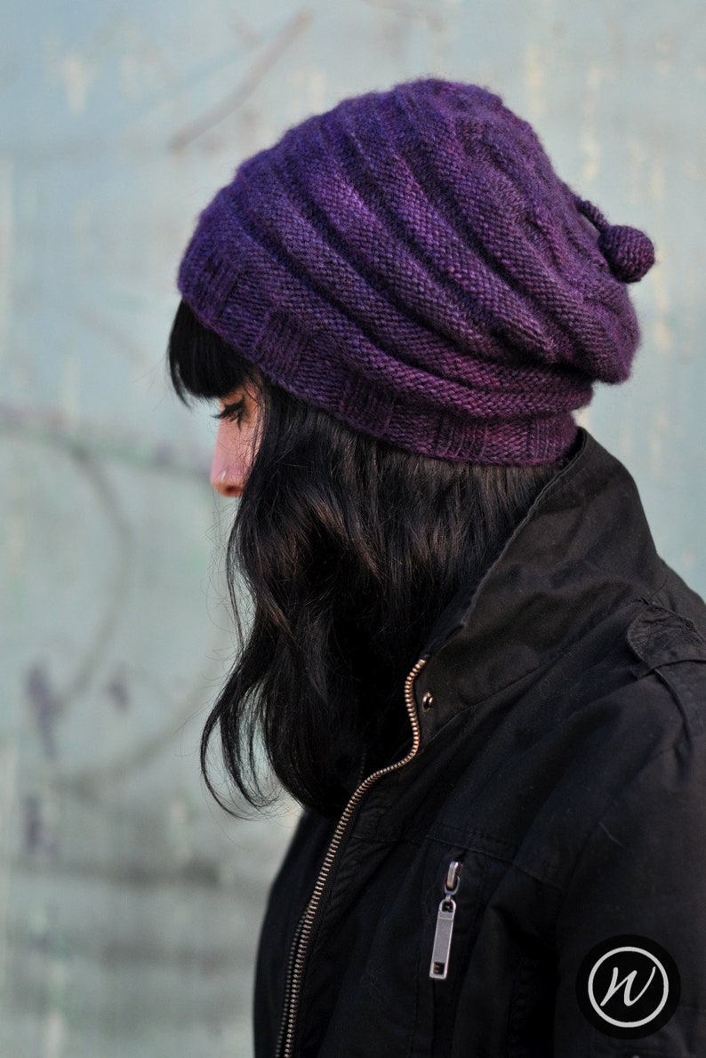 Alveare Slouchy Hat PDF Knitting Pattern instructions - Etsy UK