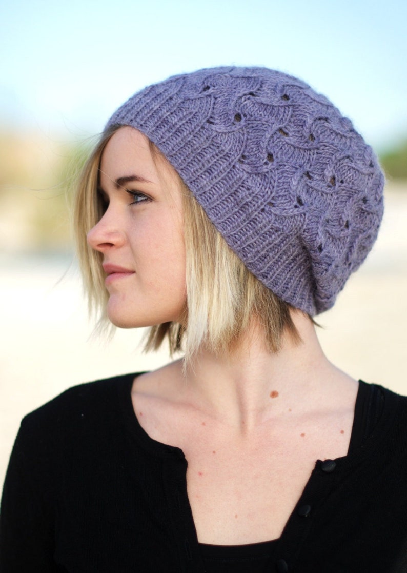 QL Slouch Hat PDF knitting pattern instructions image 1