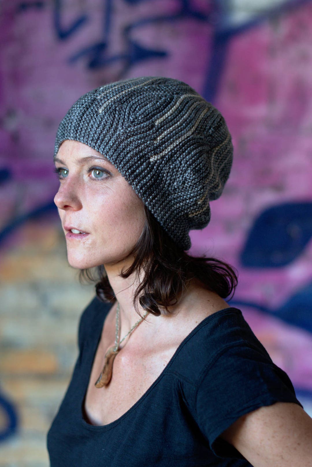 Opal Slouchy Beanie Hat PDF Knitting Pattern instructions - Etsy Australia