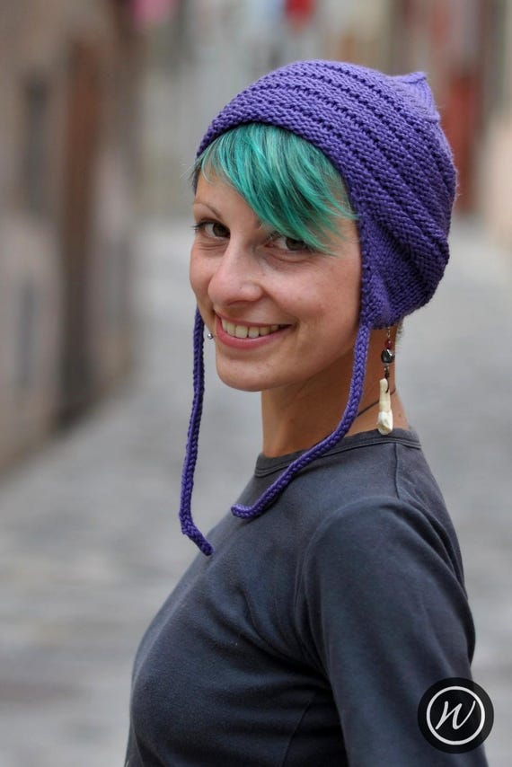Buzzba Earflap Pixie Hat PDF Knitting Pattern (instructions