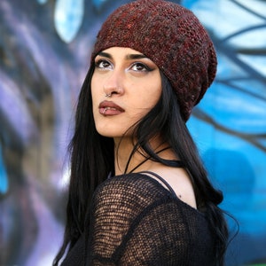 Strudel cable & lace slouchy Hat PDF knitting pattern instructions image 7