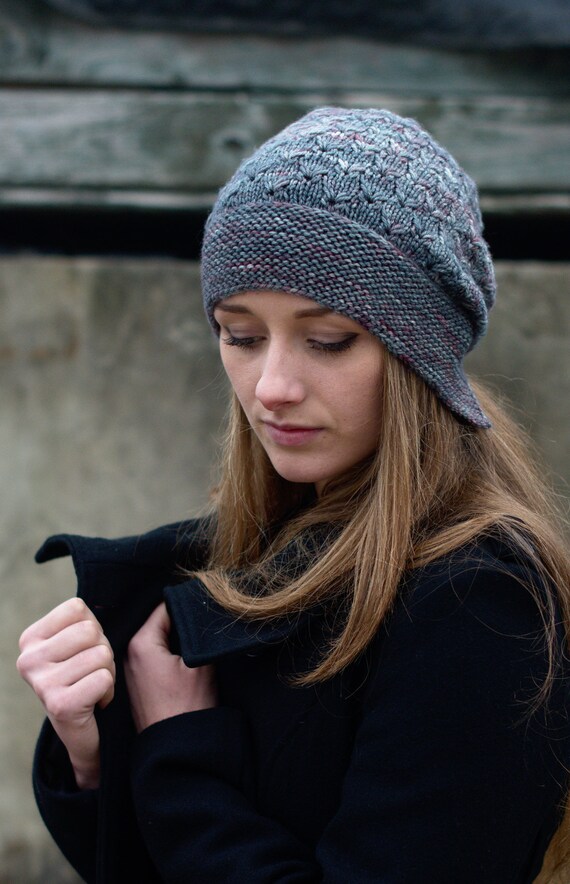 Lifted Slouchy Bonnet PDF Knitting 