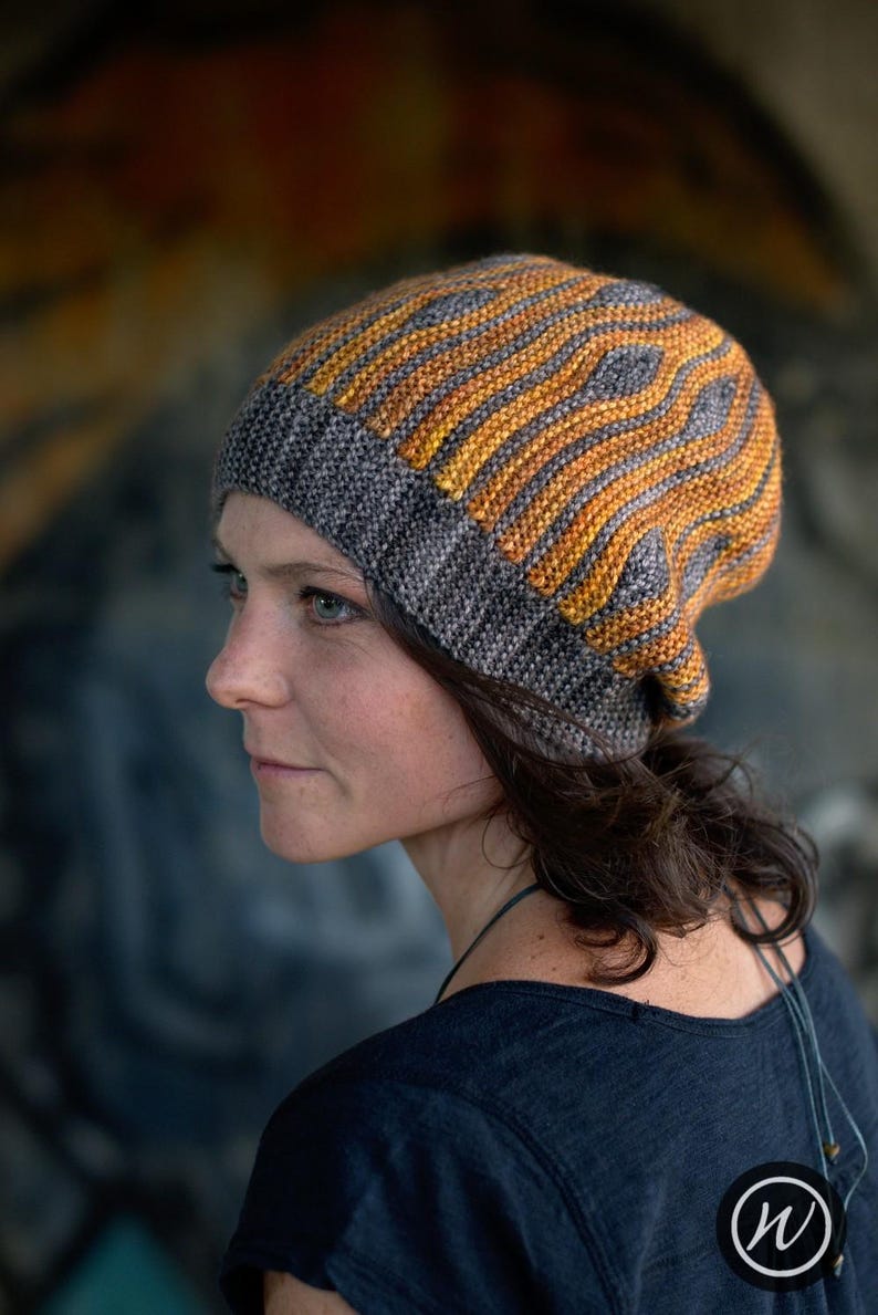 Korra Slouchy Beanie Hat PDF Knitting Pattern (instructions) - Etsy