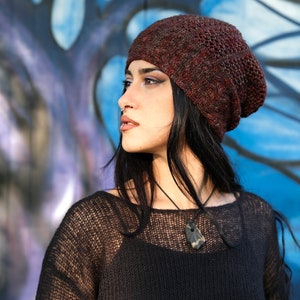 Strudel cable & lace slouchy Hat PDF knitting pattern instructions image 6