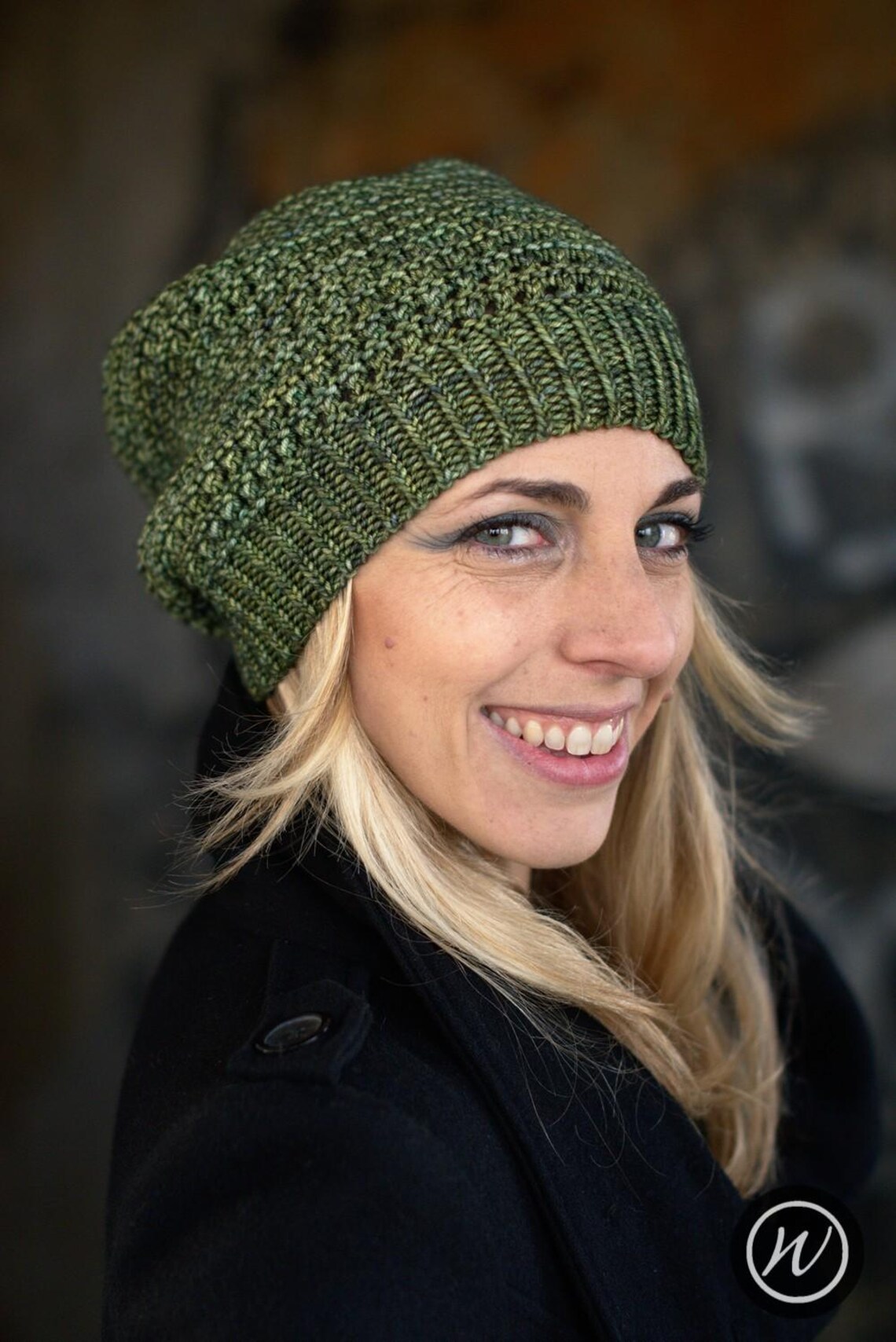 Waffle Slouch PDF Knitting Pattern (instructions) - Etsy