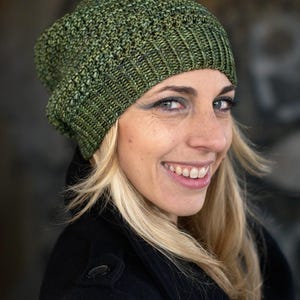 Waffle Slouch PDF Knitting Pattern (instructions) - Etsy