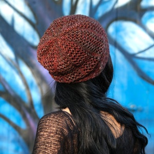 Strudel cable & lace slouchy Hat PDF knitting pattern instructions image 3