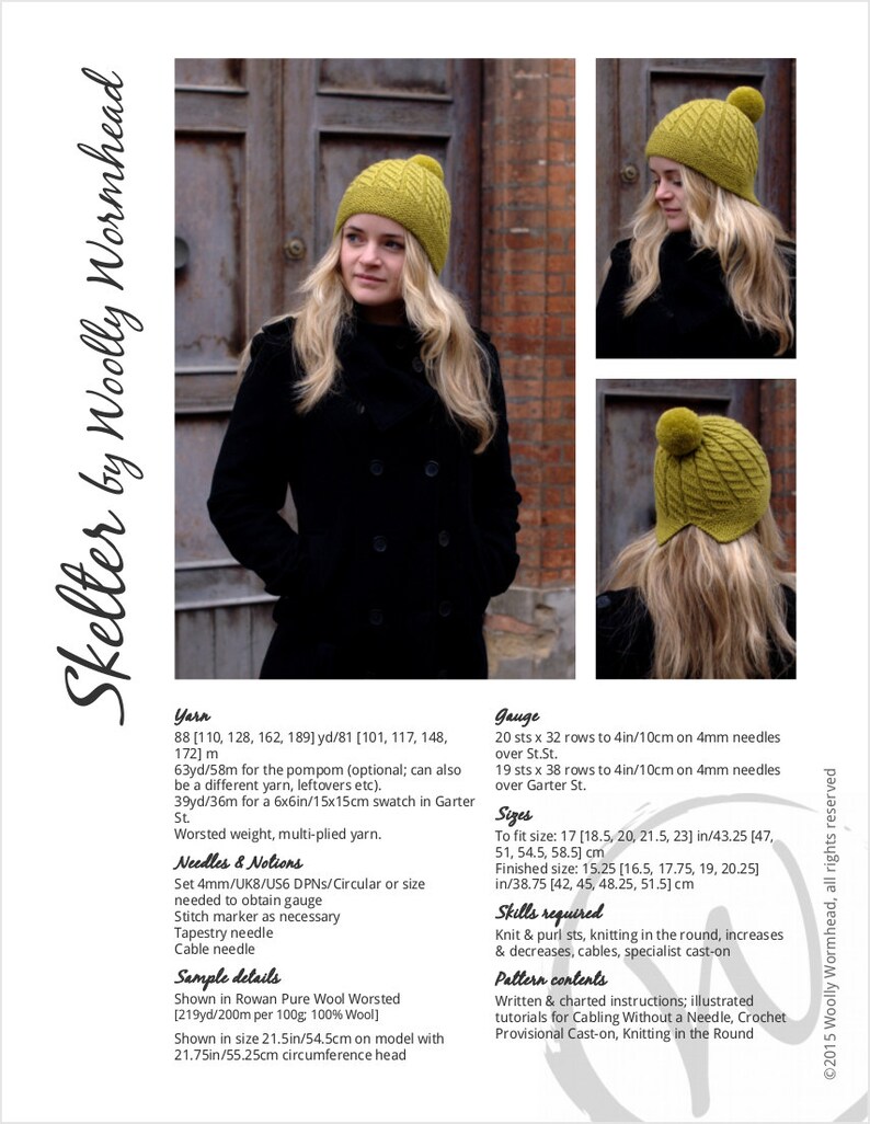 Skelter Beanie Hat PDF knitting pattern instructions image 4