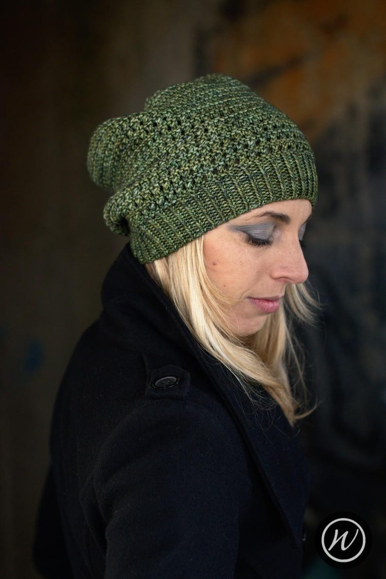 Waffle Slouch PDF Knitting Pattern (instructions) - Etsy