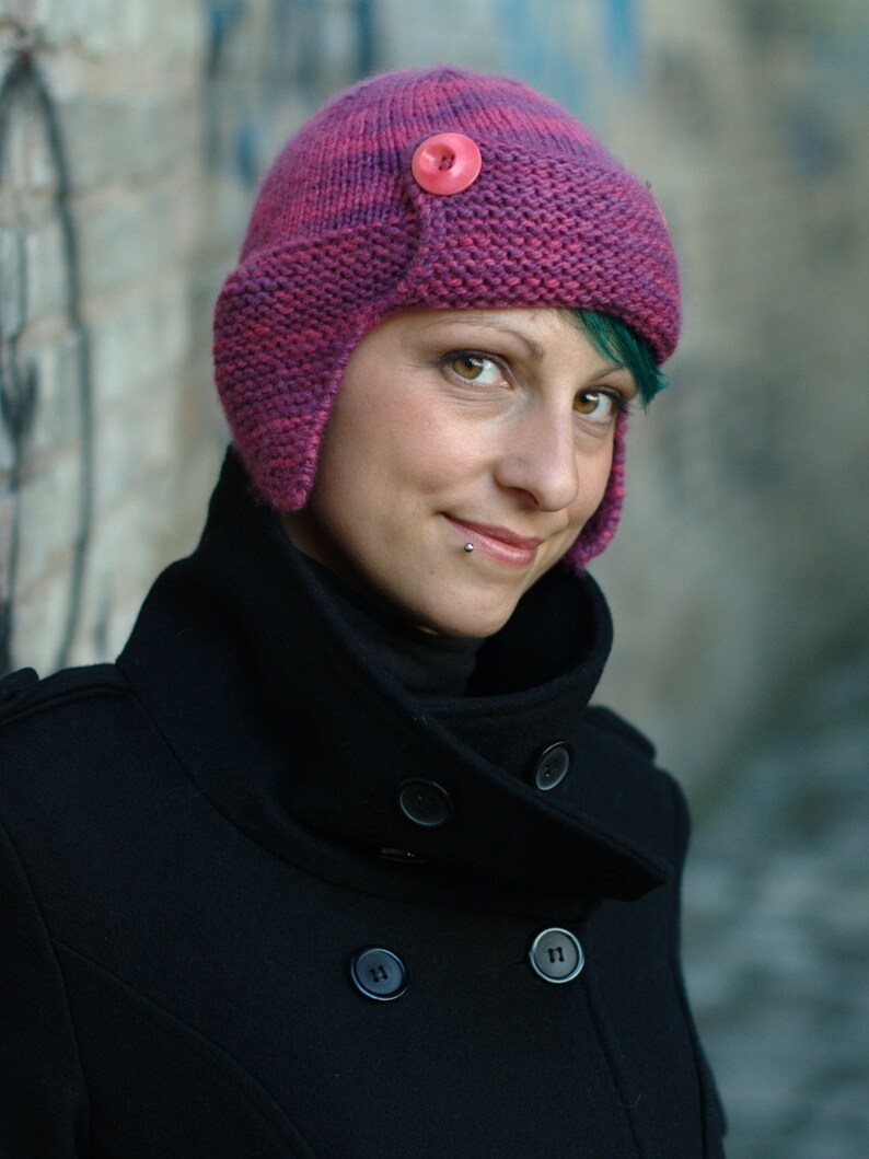 Karenin Aviator Hat PDF knitting pattern instructions image 1