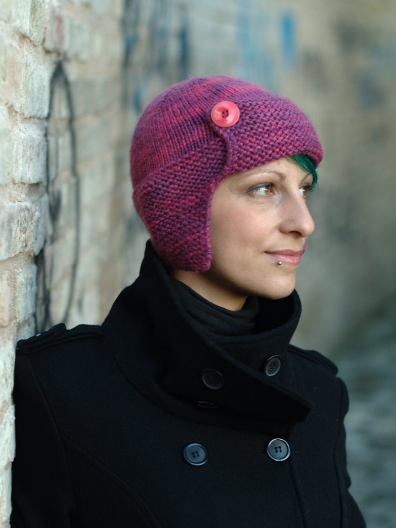 Karenin Aviator Hat PDF knitting pattern instructions image 2