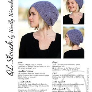 QL Slouch Hat PDF knitting pattern instructions image 4