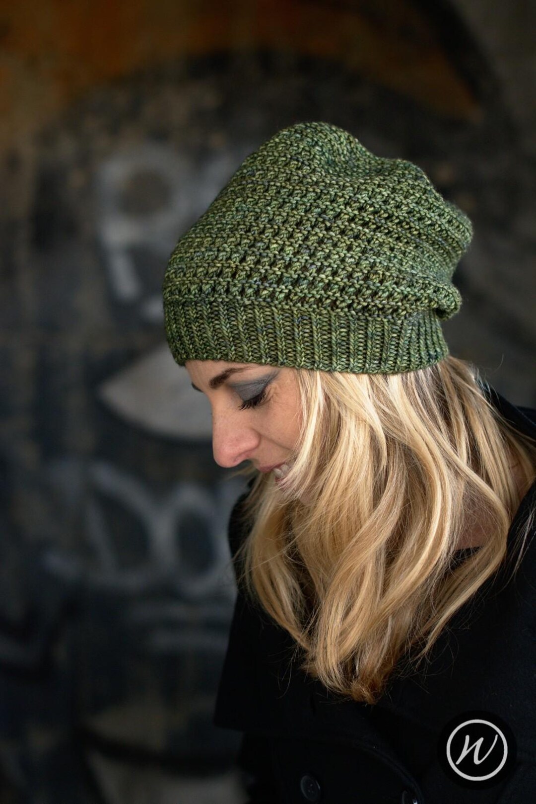 Waffle Slouch PDF Knitting Pattern (instructions) - Etsy