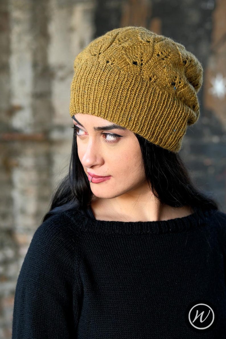 Everglade Slouchy Hat PDF Knitting Pattern (instructions) - Etsy