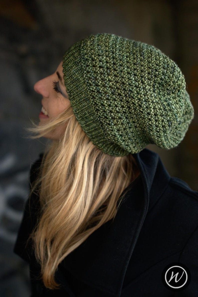 Waffle Slouch PDF Knitting Pattern (instructions) - Etsy