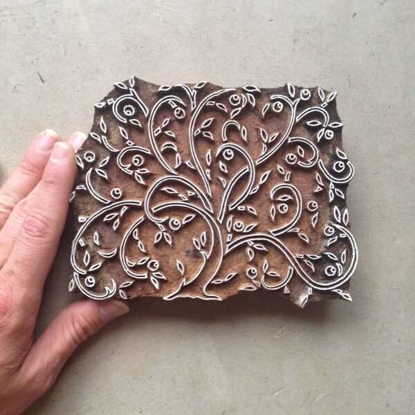 Beautiful Tree of Life Block Print