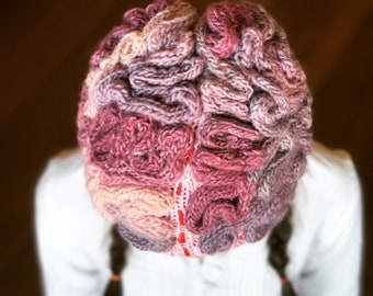 Hannibal bonnet cerveau tricoté main