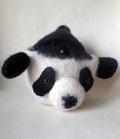 Baby Panda Knot Bag  Very unique and original felted knotbag, cute and friendly little bag product logo
