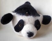 Baby Panda Knot Bag  Very unique and original felted knotbag, cute and friendly little bag