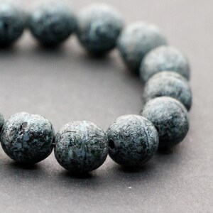 20pcs Etched Black 8mm Czech Glass Beads  Black Antique Glass Beads 8mm Smooth Round Beads Vintage