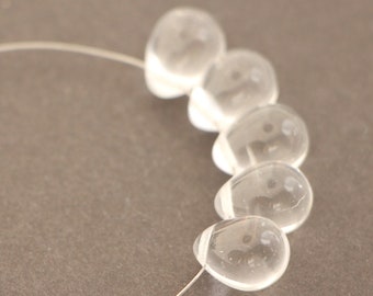 Kristalltropfen 10 x 13 mm (10 Stück) Tschechische Glas Große Tropfen Perlen Briolette Klare Große Tropfen Transparente Kristall