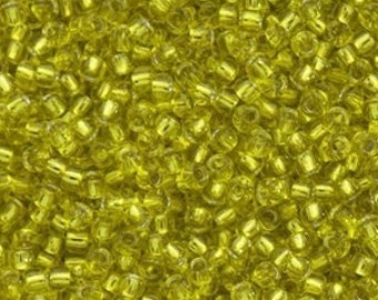 20g  Toho seed Beads 11/0 rocailles Japanese Lemon Yellow Silver Lined TR-11-32 yellow seed beads 2mm