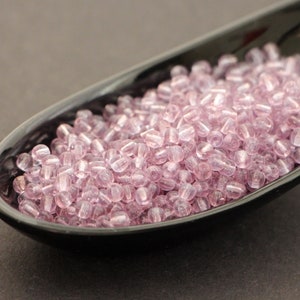 100 Stück Mix Lila Glas Runde Perlen 3 mm Kleine runde Perlen Lila 3 mm Glatte runde Lavendel