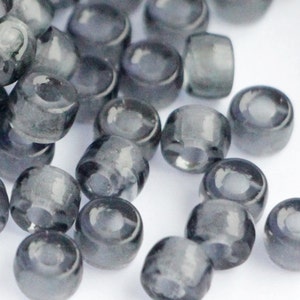 30pcs Montana Blue Pony glass beads 2mm large hole Roller beads 6x4mm Czech Glass Beads round big spacer beads denim blue dark