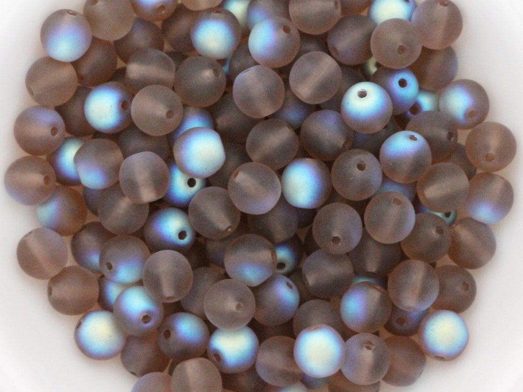6 Mm Round Czech Glass Beads - Round Pressed Beads - Topaz - Etsy