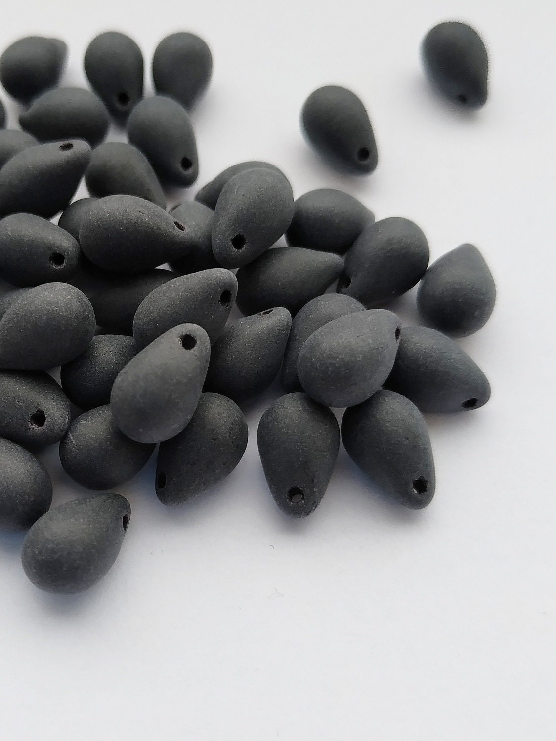 Cuentas Redondas De Piedras Preciosas Sueltas De ágata De ónix Negro Mate Esmeri