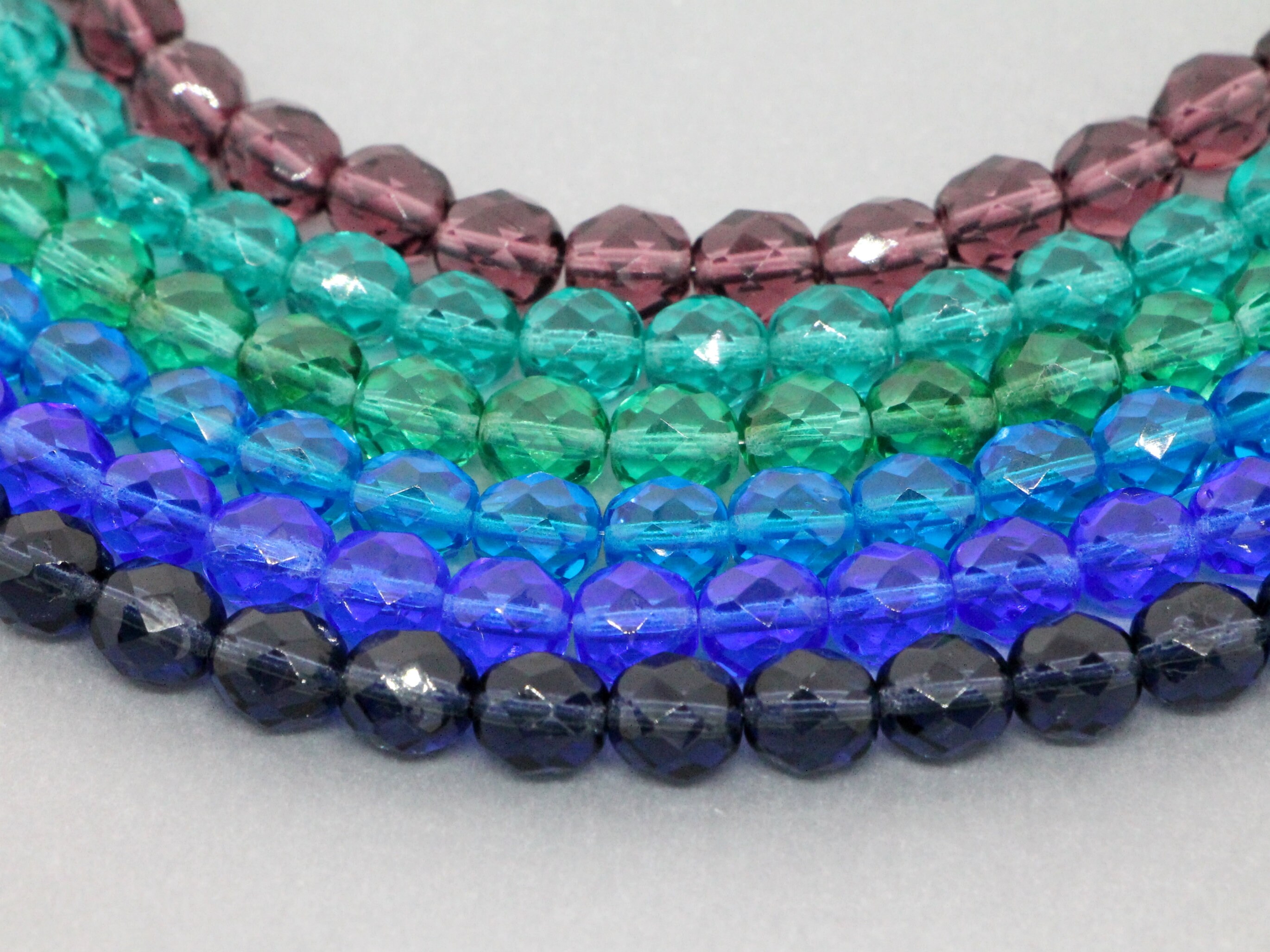 Cuentas Prensadas De Vidrio Checo, Cuentas Pulidas Al Fuego De